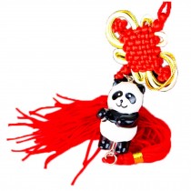 Creative Decoration Chinese Knot Tassel Panda Shaped Hang Decor for Car, J