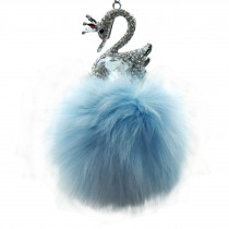 Elegant Ornaments, Art Car Charm--Car Pendant (Swan Best Wishes), Blue