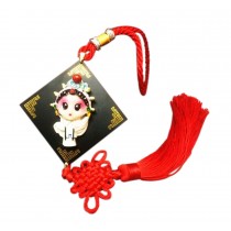 2 Pieces Of Creative Car Ornaments Chinese Knot Pendant, White Snake