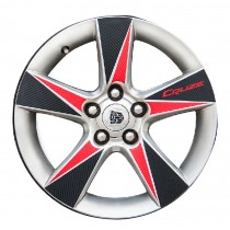 Wheel Stickers Refit Car Decal Wheels Decal BLACK RED