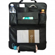 High-quality Car Seat Back Organizer Leatherware Storage Bag,BLACK A