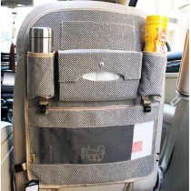 Auto Supplies Car Seat Back Organizer Multi-function Storage Bag,Khaki