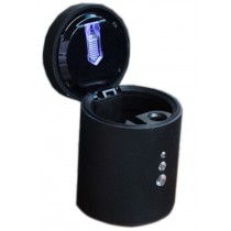 Portable Stainless Auto Car Cigarette Ashtray LED Extinguishing Ashtray Black