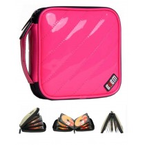 32 Capacity CD / DVD Wallets Colorful DVD Storage Refinement CD Storage Rose Red