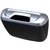 Silver Convenient And Fashionable Car Trash Household Garbage Bin