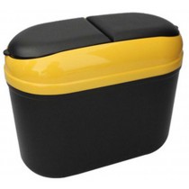 Yellow Convenient And Fashionable Car Trash Household Garbage Bin