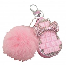 Auto Parts Car Accessories Lovely Fur Ball Car Key Case Keychain Key Covers