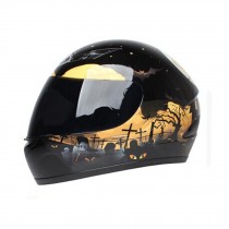 Cool Gloss Black Motorcycle Street Bike Full Face Helmet (XL, 22 4/5" - 23 3/5")