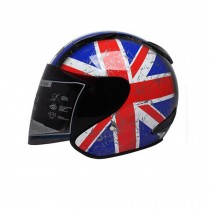 Union Jack Motorcycle Helmet Street Bike Open Face Helmet (L,22"-23 1/5")