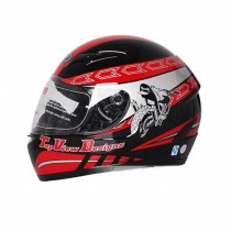 Cool Speed Motorcycle Helmet Street Bike Full Face Helmet (Black/Red,XL,23"-24")