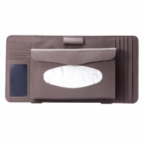 Multi-functions CD Visor Tissue CD Holder/wallet/organizer for Car (Coffee)