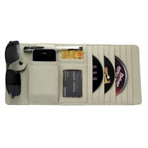 Auto Accessories DVD/CD Storage CD Visor Organizer 10-Pocket CD Holder Beige