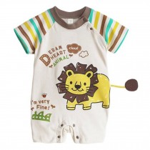 Little Lion Toddler Bodysuit Baby Romper Infant Onesies Creep Short Sleeves