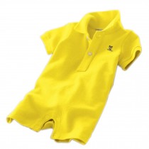 YELLOW Baby Polo Bodysuit Infant Romper Toddlers Onesies Learn Creeping Climbing