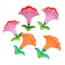 Set of 4 Nursery Classroom Decorate Material Wall Sticker Morning Glory