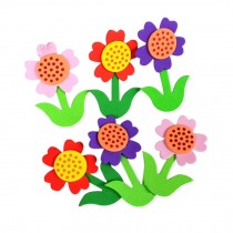 4 PCS Flowers Pattern Children's Room Decorate Products D??cor, 5x7cm