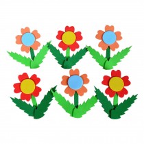 Set of 4 Simple Designs 3D Flowers Wall Decorate for Kids Room