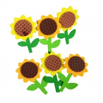 Set of 4 Nursery Room Wall Decorate Product (Sunflower, 5x7 cm)