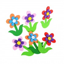 4 PCS 3D Design Multi-color Flowers Kids Room Decorate Material