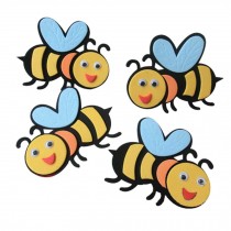 Set of 3 Cute Cartoon Bee Pattern Room Wall Decorate Material