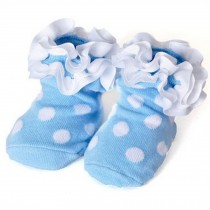 Baby Socks Lovely Cotton Summer Infant Socks 0-12 Months(White Dot)