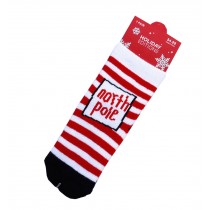 Set of 4 Christmas Theme Baby Socks Lovely Stripes Cotton Winter Baby Socks