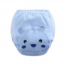 Set of 2 Blue Color Smile Face Pattern Baby Cotton Training Diapers, M