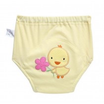 2 PCS Cute Training Pants Underwear Baby Diapers Reusable,YELLOW