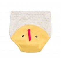 2 Pieces Of Baby Cloth Diapers Training Pants Wave Point Pattern,YELLOW