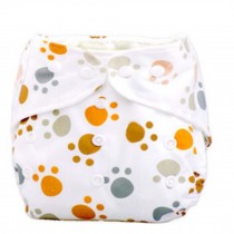 2 Pcs Cute Puppy Paw Leak Proof Breathable Waterproof Baby Infant Diaper