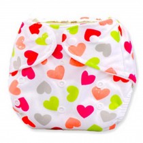 2 Pcs Love Shape Paw Leak Proof Breathable Waterproof Baby Infant Diaper
