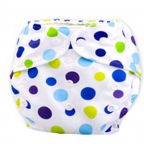 2 Pcs Colorful Dot Breathable Waterproof Baby Infant Leak Proof Diaper