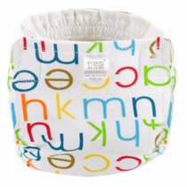 English Monogram Breathable Cotton Adjustable Washable Baby Diapers