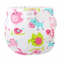 Lovely Cartoon Adjustable Breathable Cotton Washable Baby Diapers
