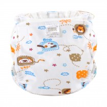 Adjustable Lovely Cartoon Cotton Washable Infant Baby Diapers