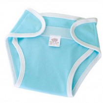 Adjustable Blue Cotton Washable Infant Baby Diapers