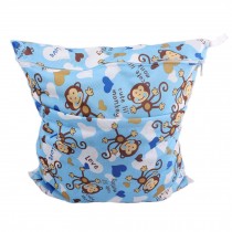 Monkey Wet Bags Waterproof Diaper Bag Multi-function Nappy Bag -14"*11" Blue