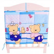 Lovely Bear Baby Bedside Bag Multilayer Pouch Storage Bag Diaper Bag