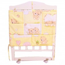 Cartoon Bear Baby Bedside Infant Multilayer Pouch Diaper Bag Storage Bag