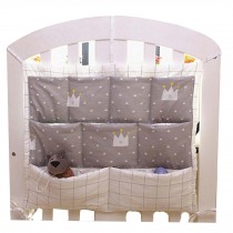 Imperial Crown Pattern Infant Bedside Multilayer Pouch Storage Bag Diaper Bag