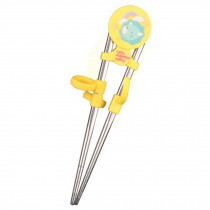 Stainless Steel Baby Training Tableware Correcting Using Chopsticks(Yellow)