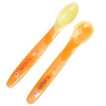 A Pair Of Temperature Sensing Color-changing Spoon(Orange)