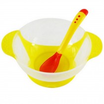 Temperature Sensing Color-changing Spoon And Bowl(Yellow)