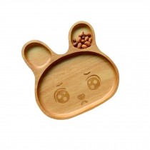 Tray/Baby/Utensils Tableware For Baby Safe Cute Environmental Wooden(Rabbit)