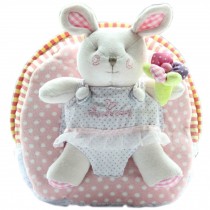 Cute Infant Knapsack Lovely Baby Bag Toddler Mini Backpack Pink Rabbit 1-4Y