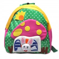 Mushroom Baby Mini Backpack Infant Lunch Bag Toddler Shoulder GREEN 1-4Y