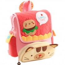 Infant Knapsack Baby Children Backpack Prevent From Getting Lost Red Cat