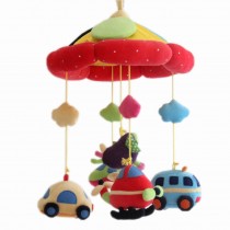 Cars Cute Newborn Infant Crib Decor Mobile Baby Take Along Musical Bed Bell  RED