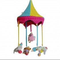 Cute Circus Newborn Infant Crib Decor Mobile Baby Take Along Musical Bed Bell