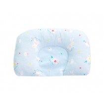 Comfortable And Soft Cotton Baby Pillow Shape Prevent Flat Head Pillow BLUE